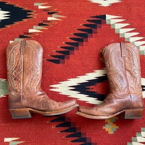 Lucchese Boots “Lewis” Mens 10.5 2E, Mad Dog Tan Leather.